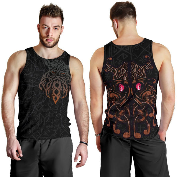 Viking Men's Tank Top Odin God Furthark Tattoo Special