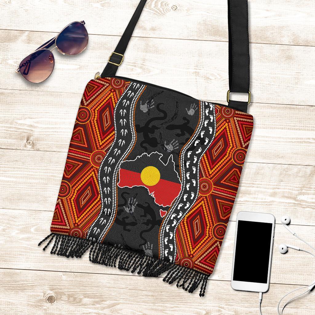 Aboriginal Boho Bags - Australia Indigenous Map