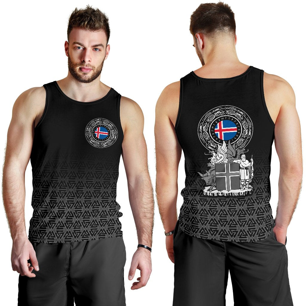 Viking Men's Tank Top Iceland Coat Of Arms