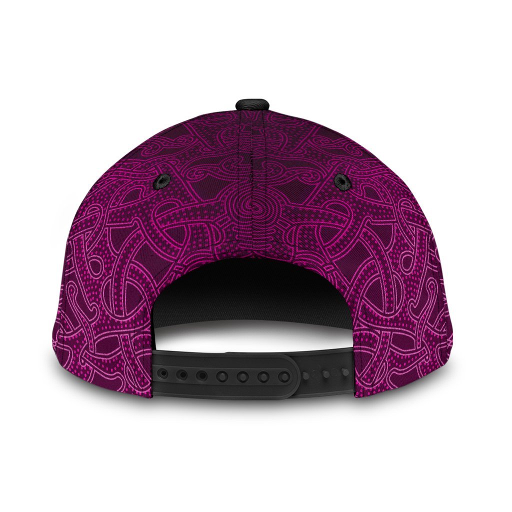 Viking Classic Cap Ethnic Odin Raven Pink