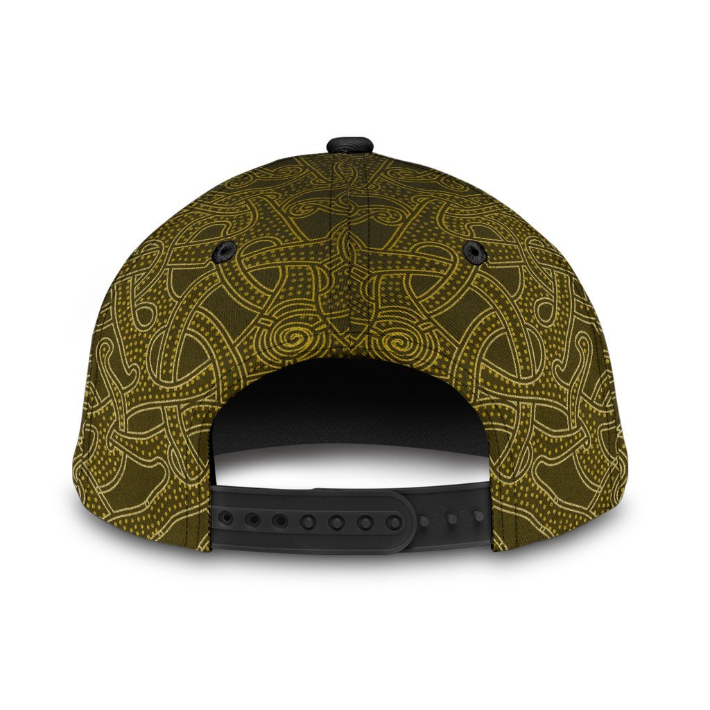 Viking Classic Cap Ethnic Odin Raven Gold