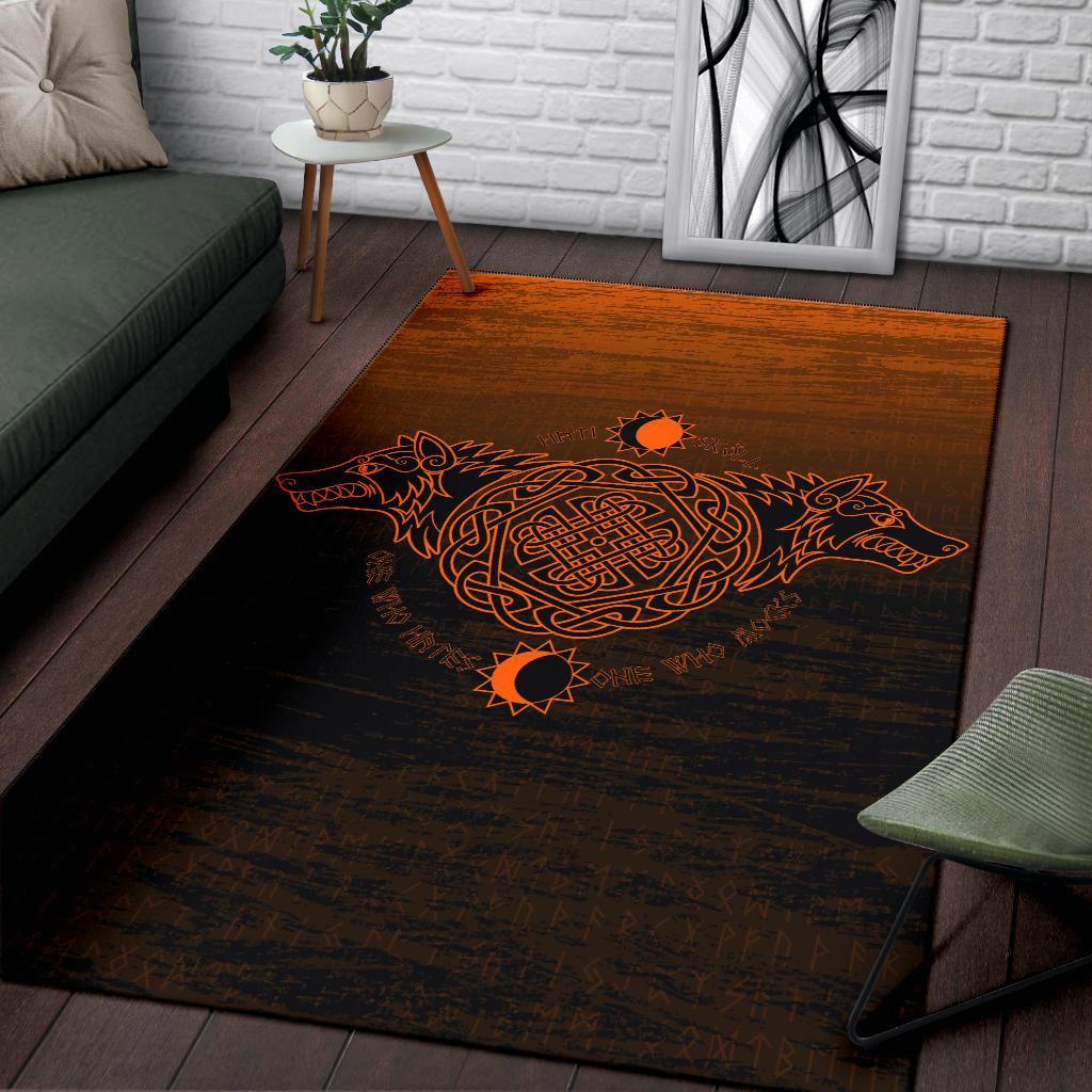 Viking Area Rug Skoll And Hati Orange