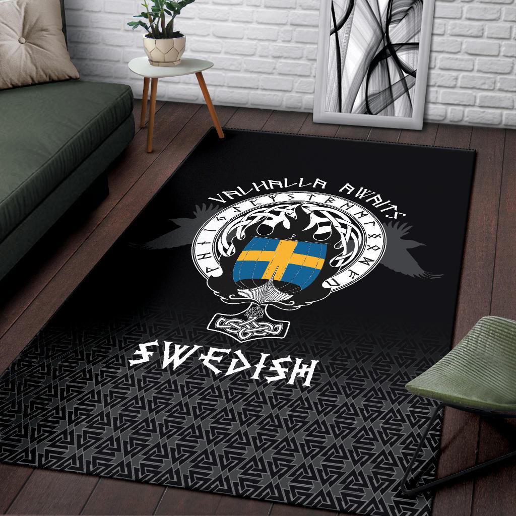 Viking Style Area Rug - Swedish Drakkar