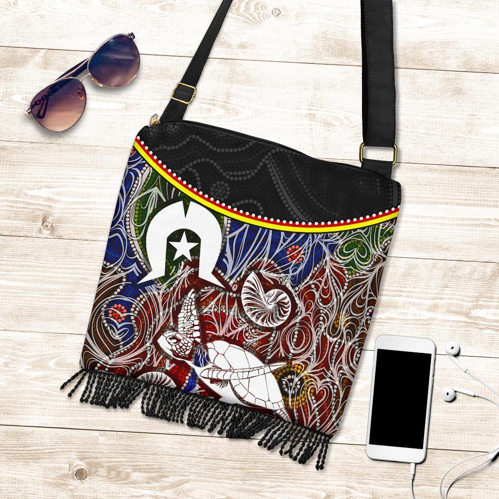 Crossbody Boho Handbag - Aboriginal Dot In Naidoc Week Style