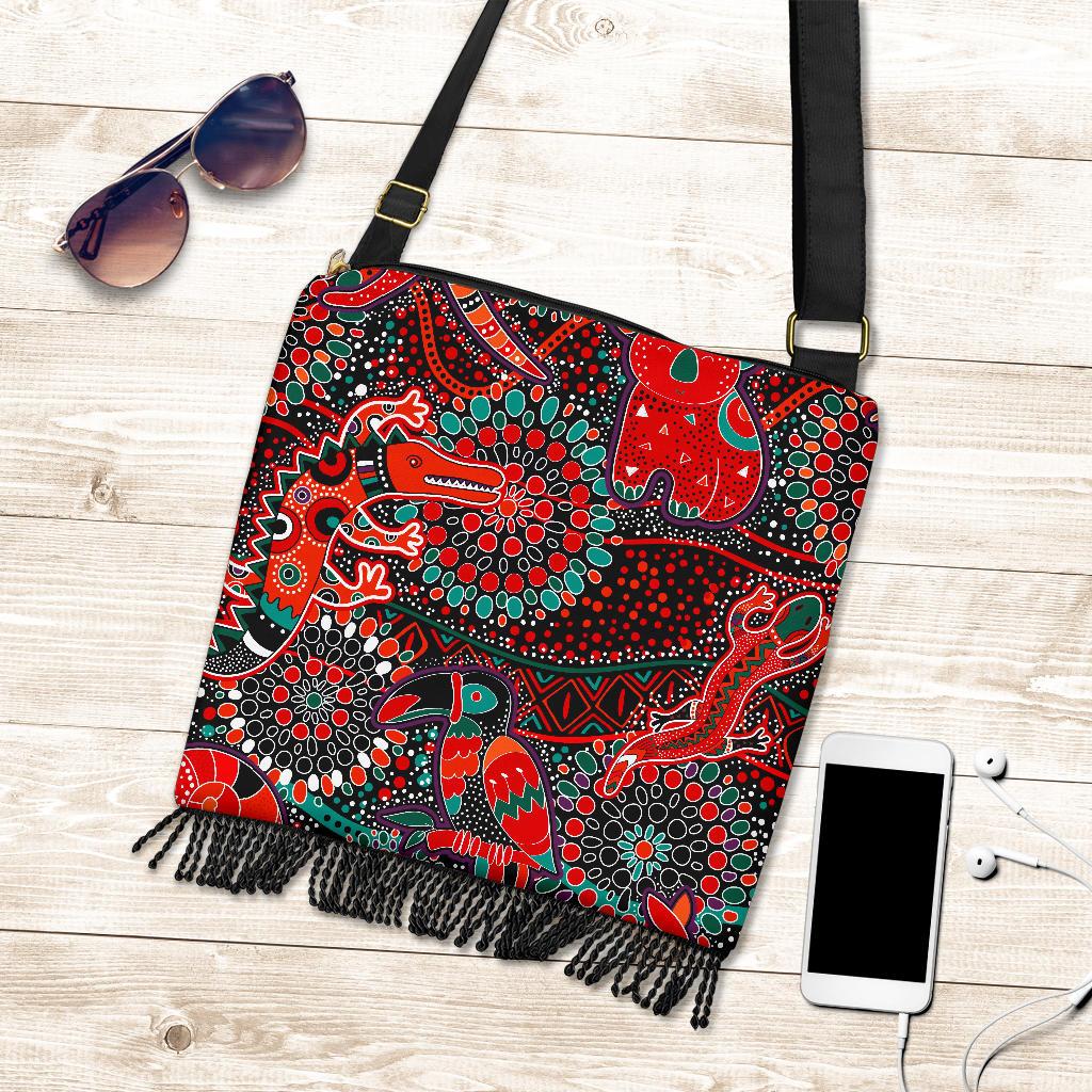 Boho Handbags - Aboriginal Animal & Dot Acrylic Paint