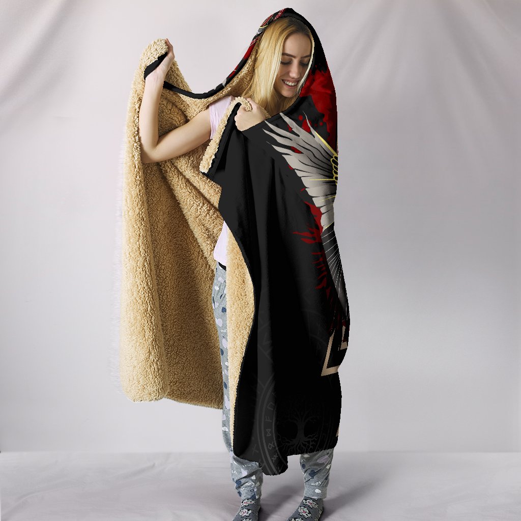 Viking Hooded Blanket Raven of Odin Special Version 