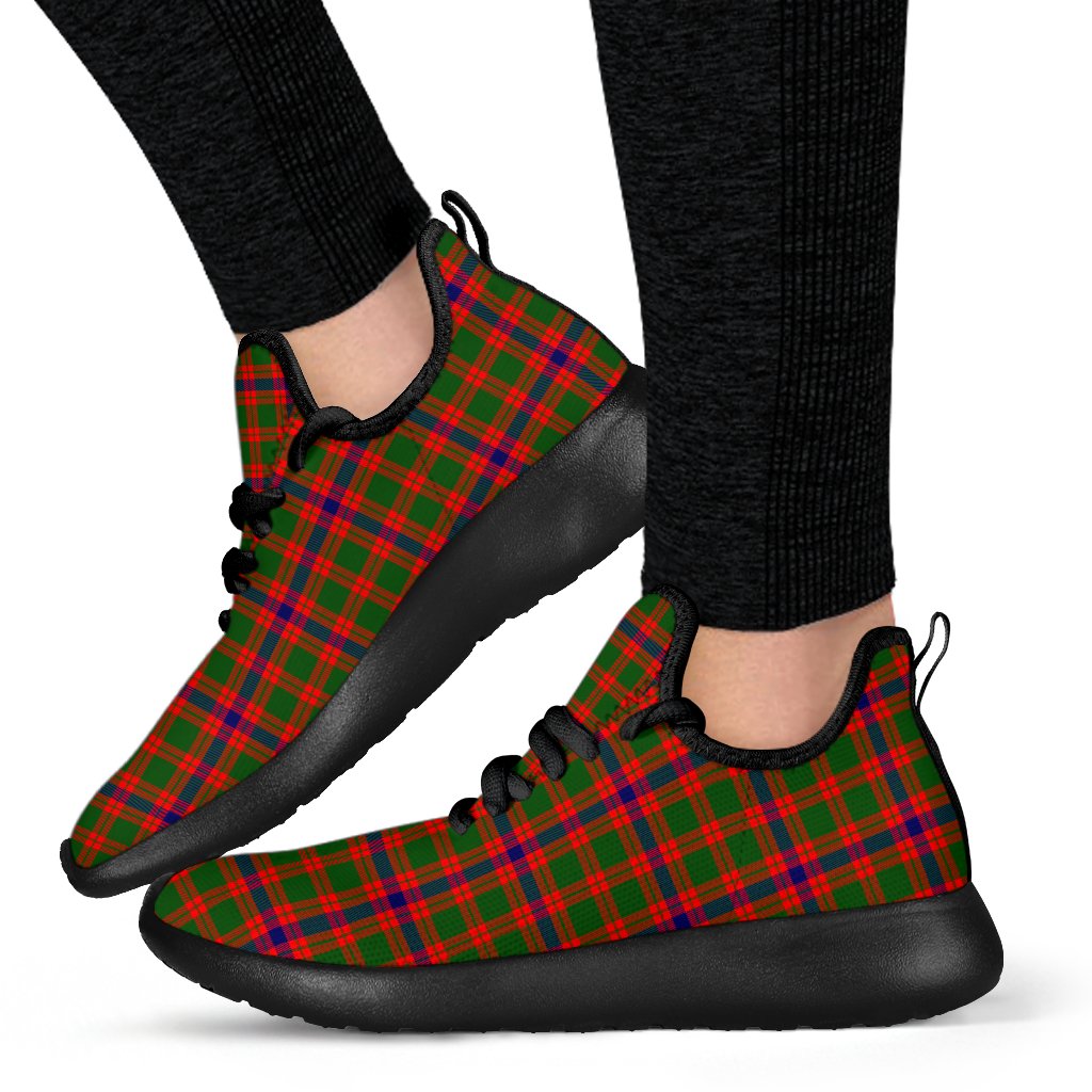 Skene Modern Tartan Plaid Mesh Knit Sneakers