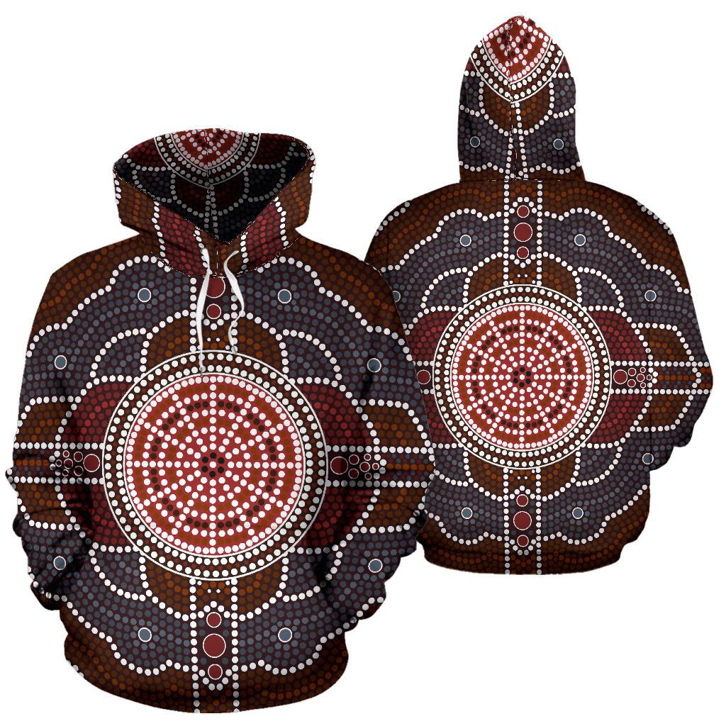 Aboriginal Hoodie - Circle Dot Painting Ver03
