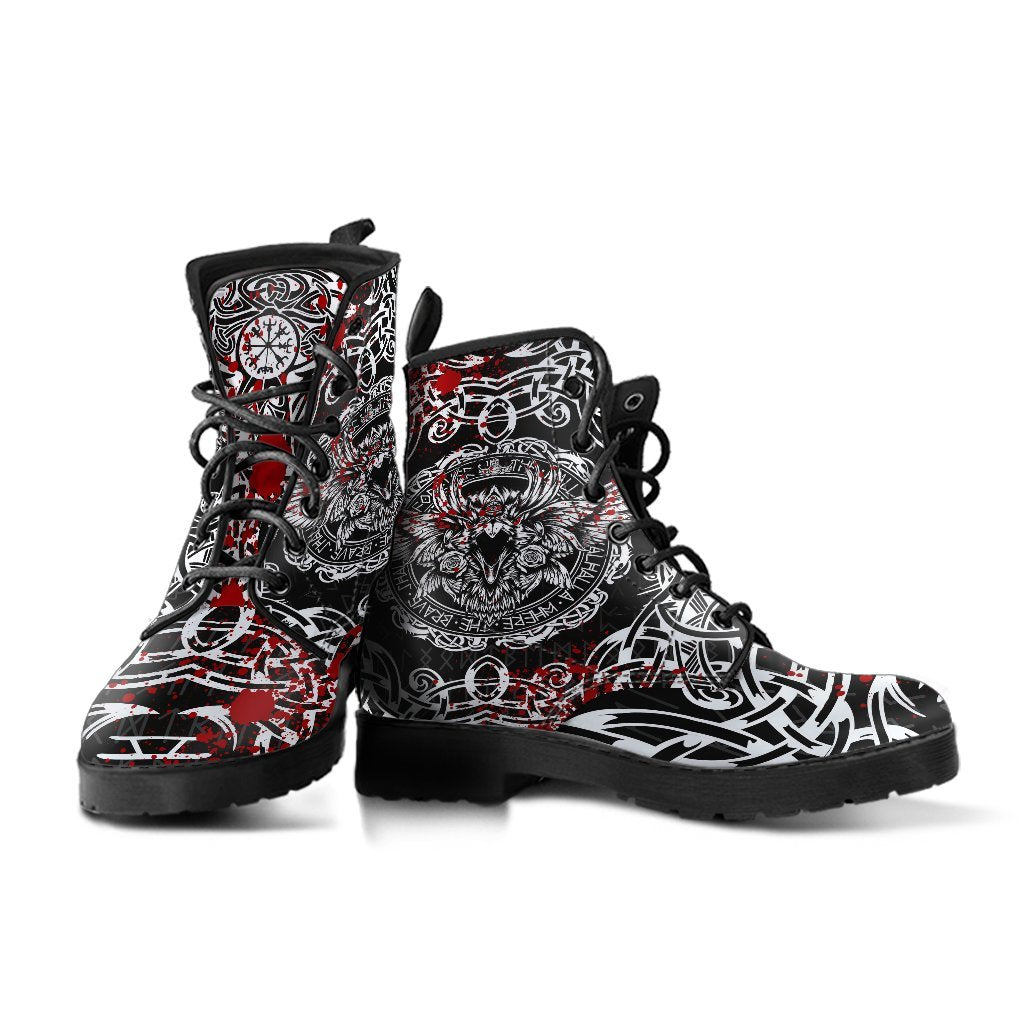 Viking Leather Boots Raven Blood Ver02