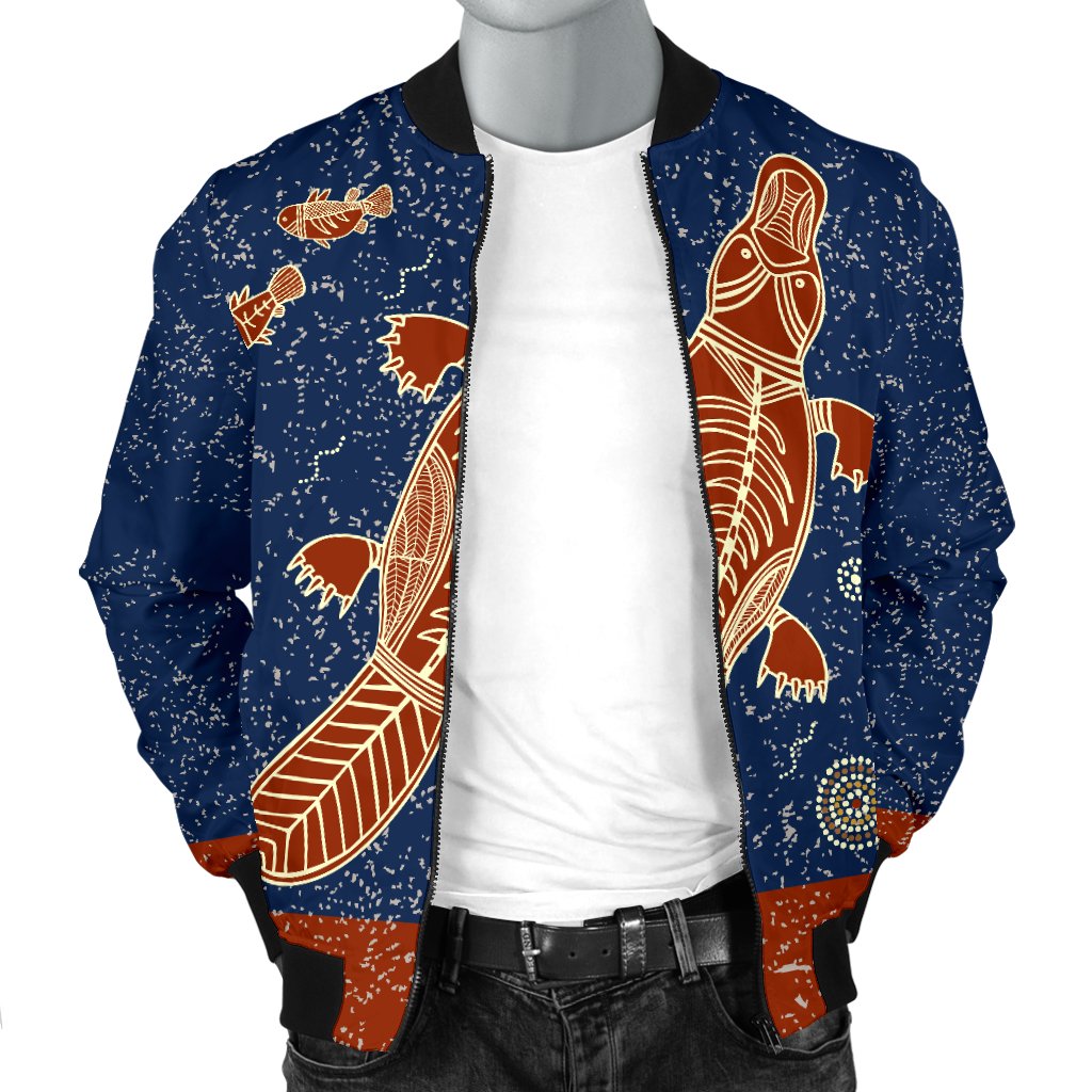 Bomber Jacket - Platypus Jacket Aboriginal Patterns