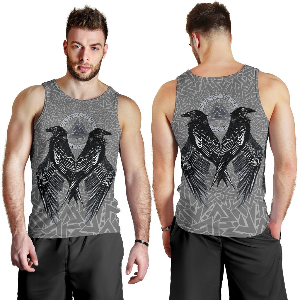 Viking Men's Tank Top Raven Valknut