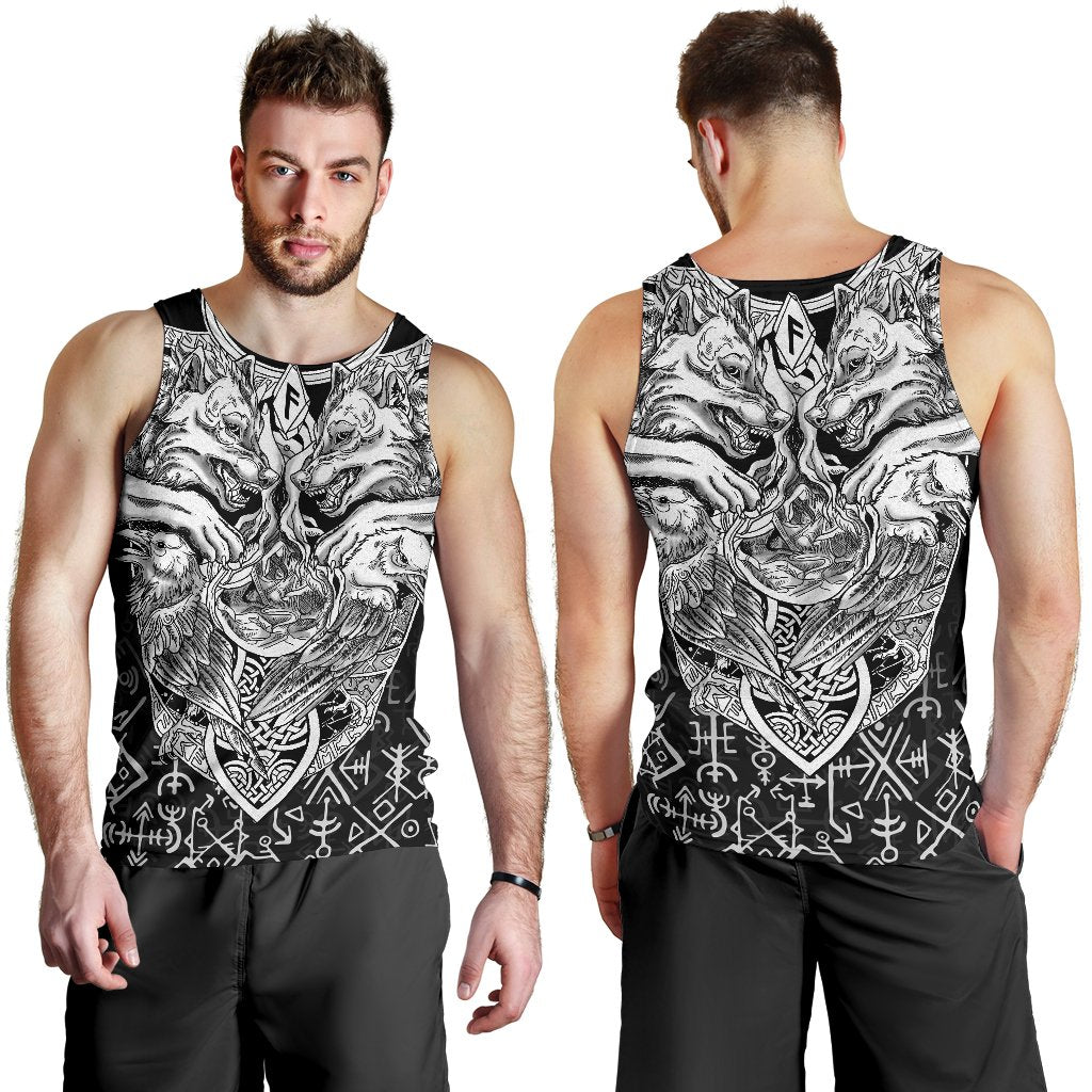 Viking Men's Tank Top Wolf And Raven Special