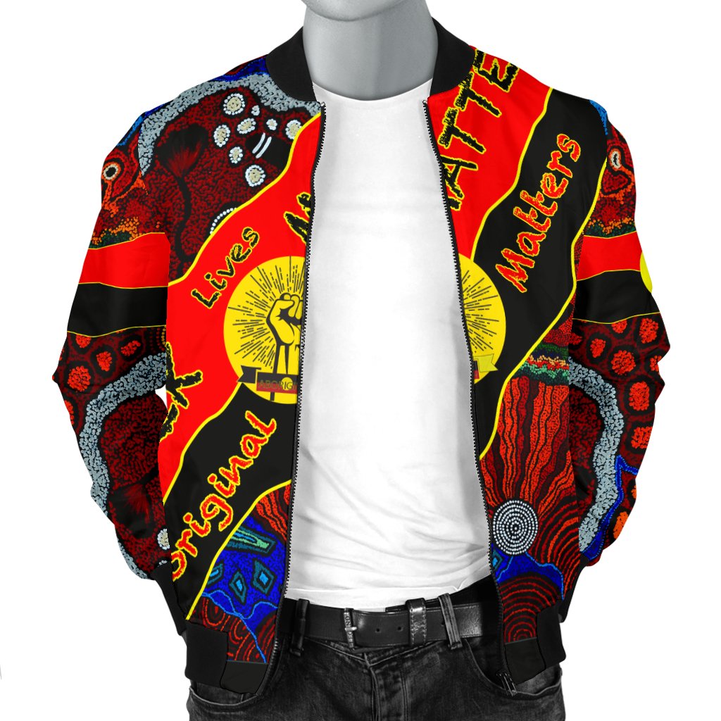 Bomber Jacket - Black Lives Matter & Aboriginal Pattern