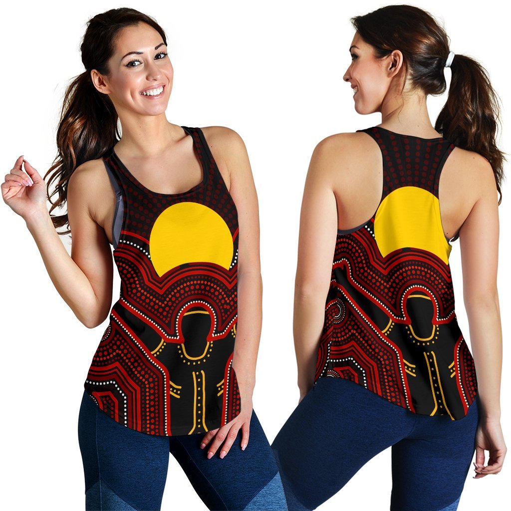Aboriginal Women's Racerback Tank - The Sun Always Shines