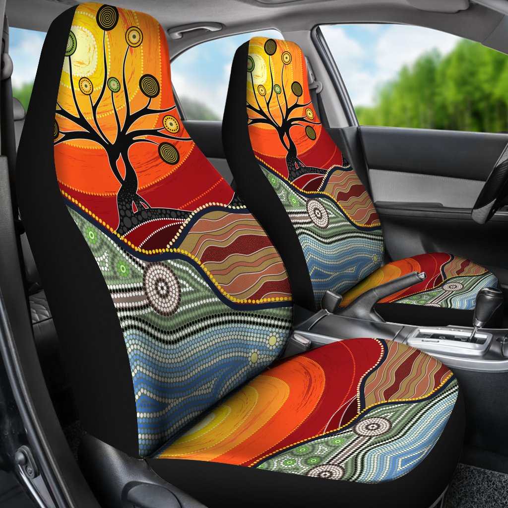 Car Seat Cover - Australian Aboriginal Tree