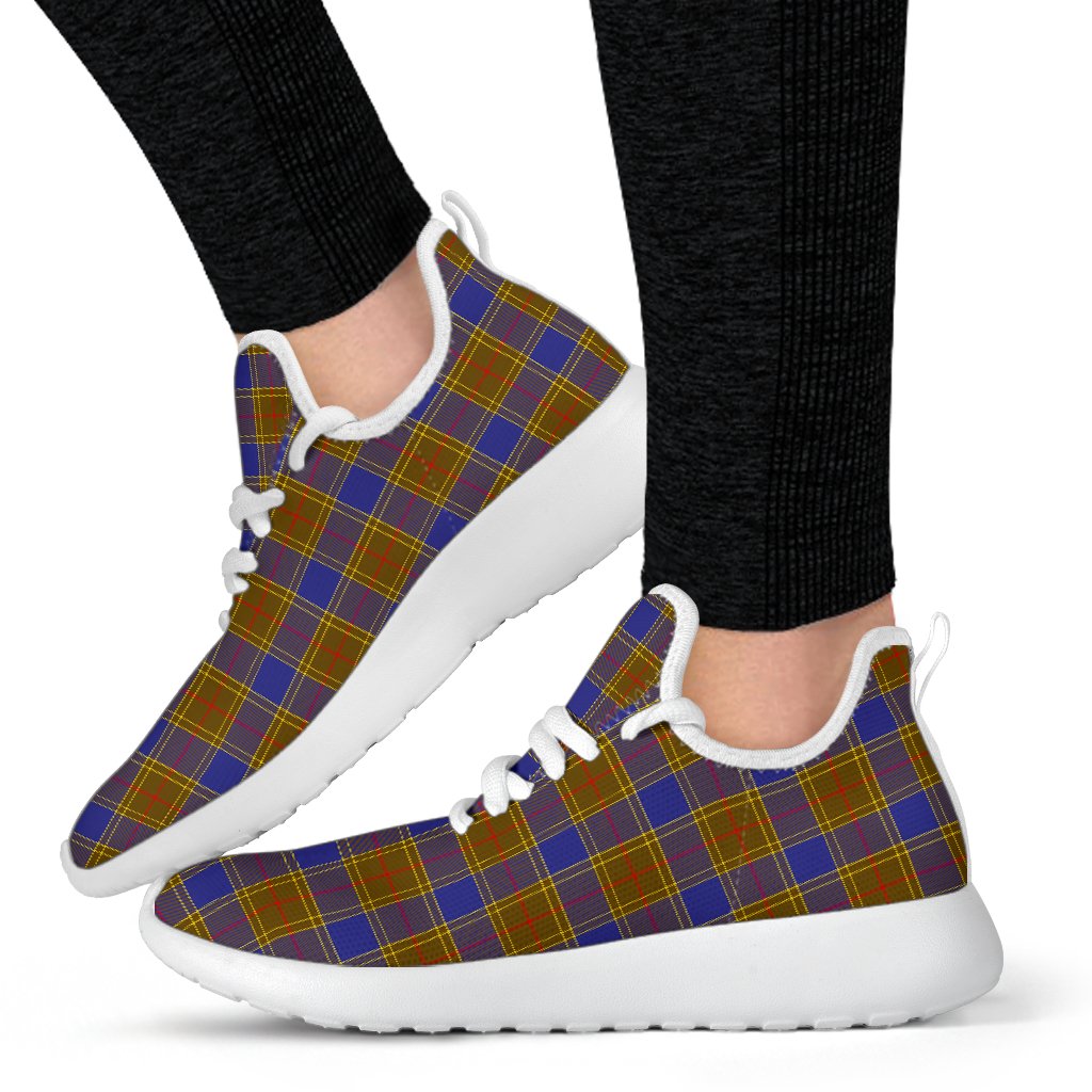 Balfour Modern Tartan Plaid Mesh Knit Sneakers