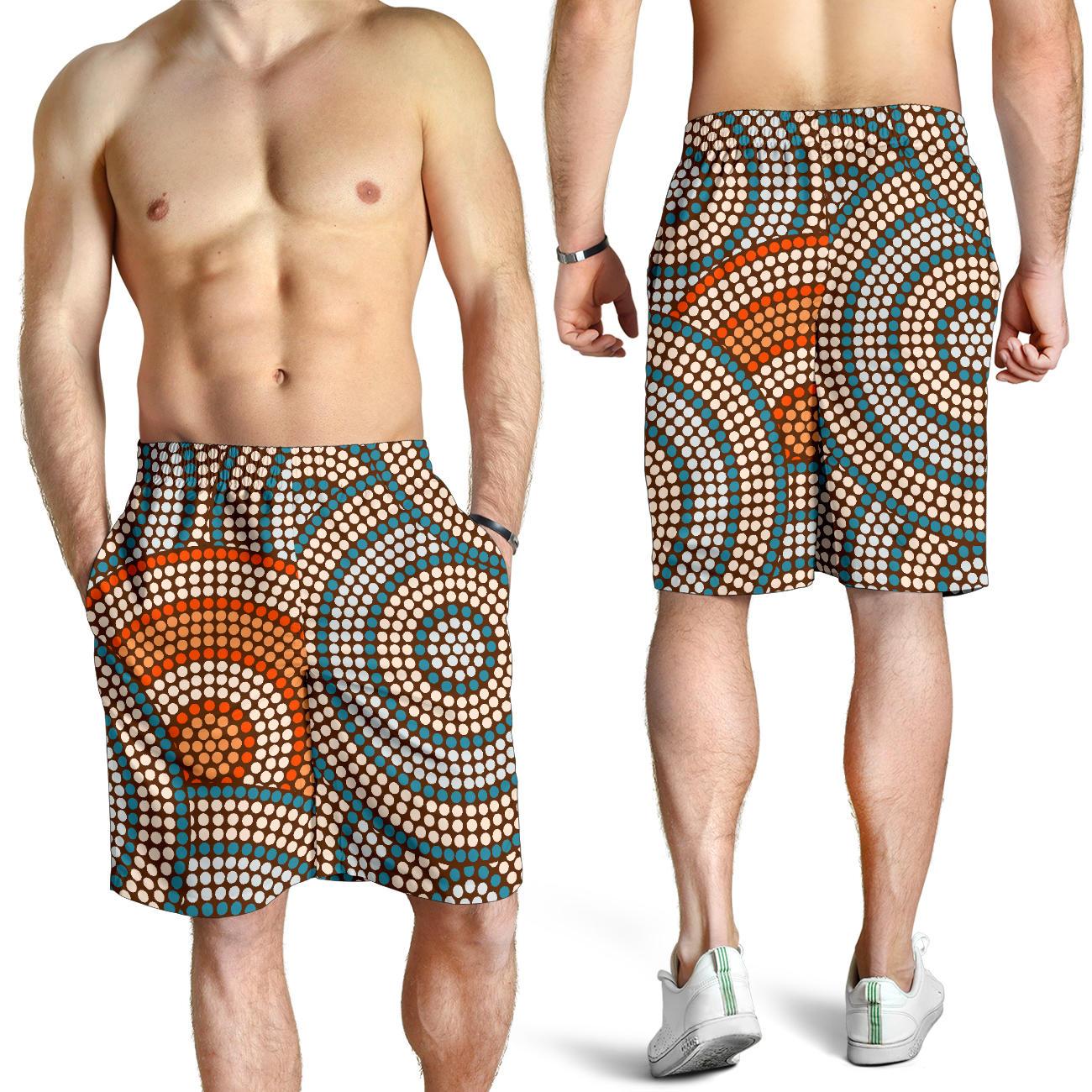 Aboriginal Shorts - Indigenous Dot Painting Short Men 07