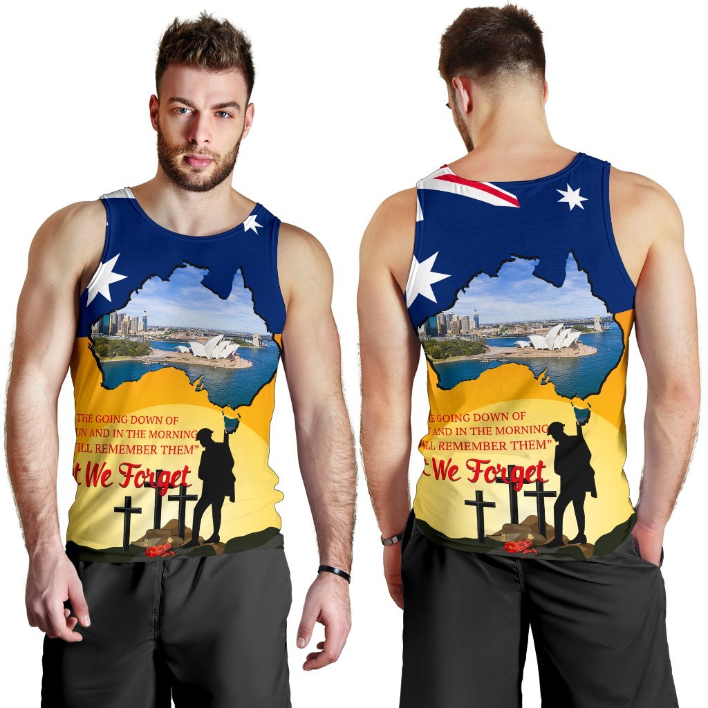 Anzac Day Men's Tank Top - Today's Peace Is Yesterday's Sacrifice