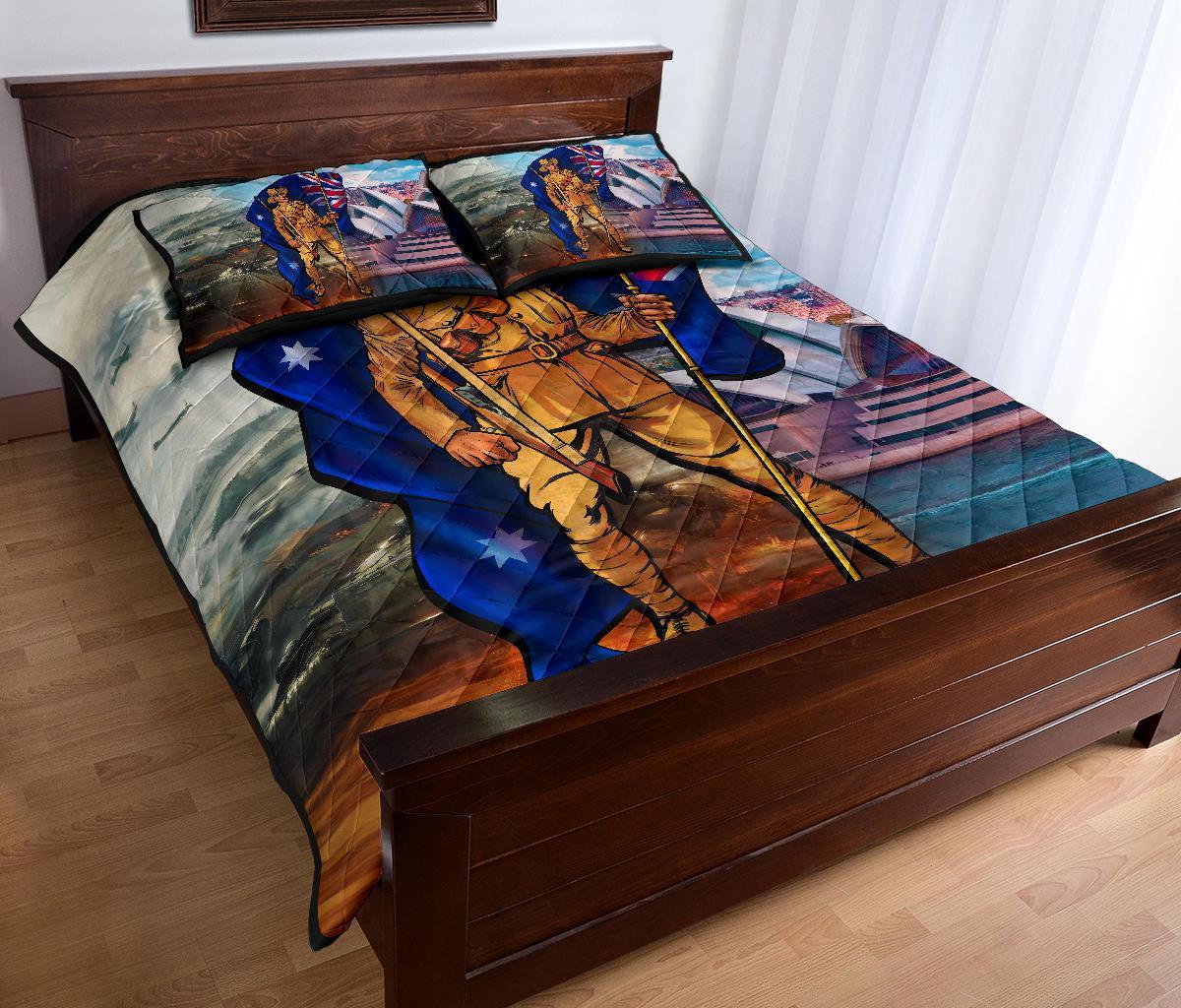 Anzac Quilt Bed Set - Australian Soldier