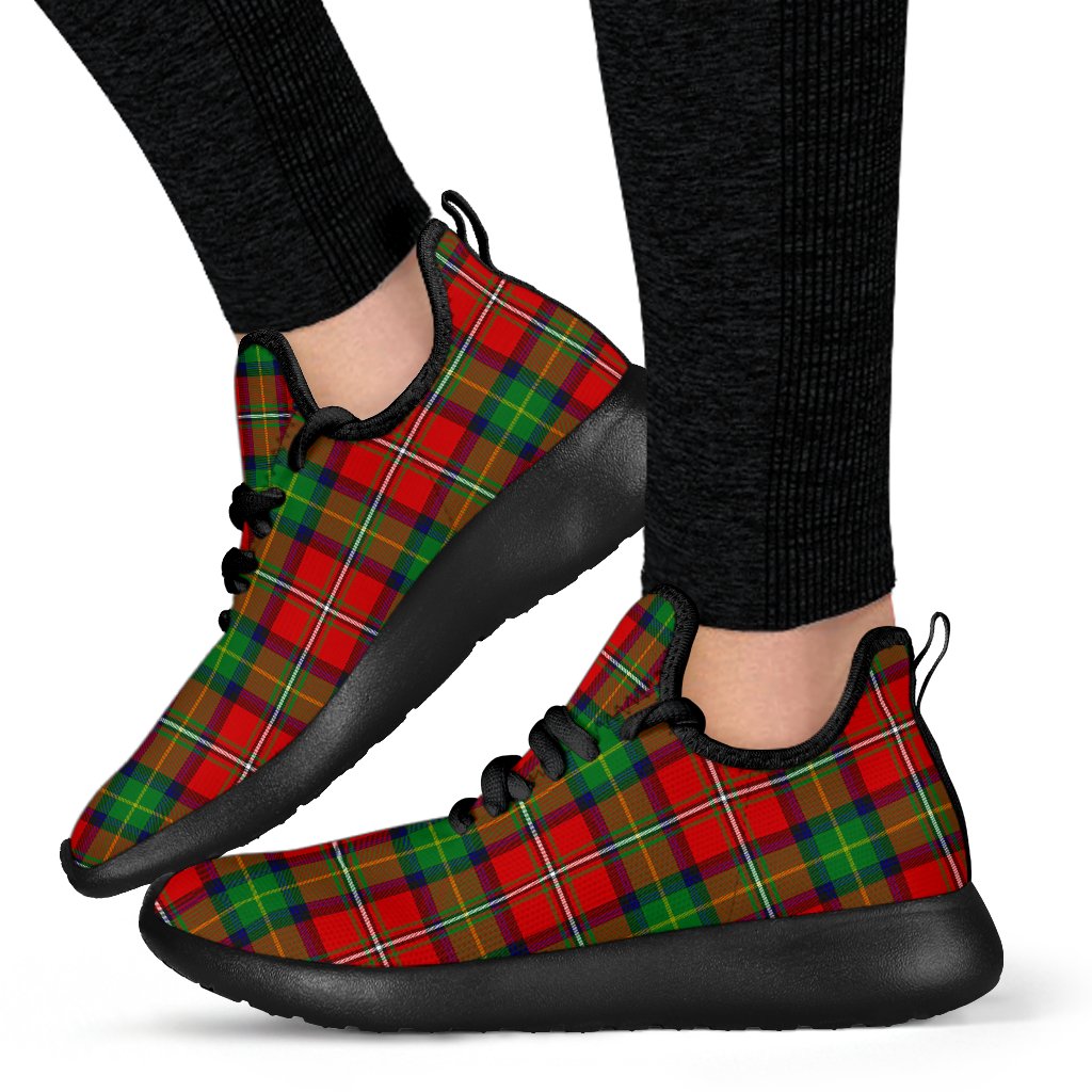 Boyd Modern Tartan Plaid Mesh Knit Sneakers