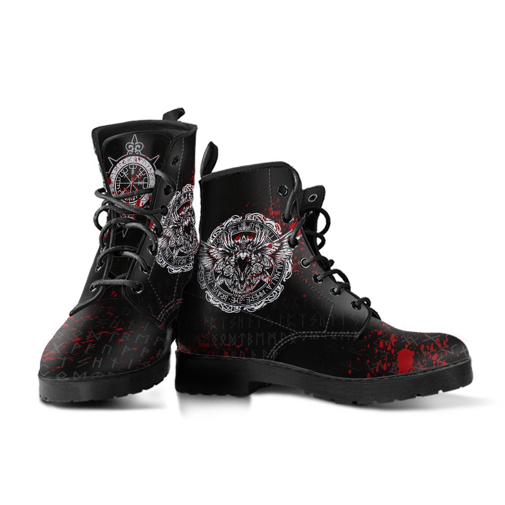 Viking Leather Boots Raven Blood Ver01