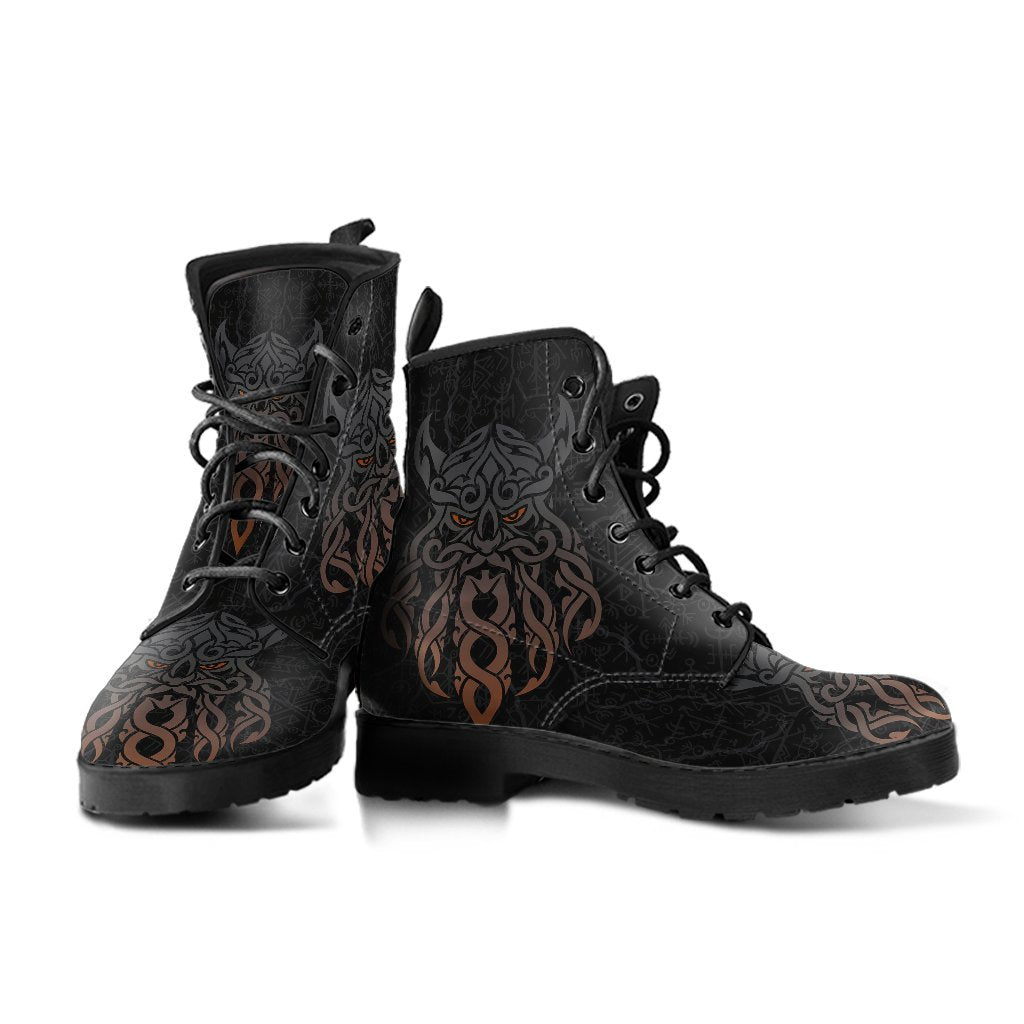 Viking Leather Boots Odin God Furthark Tattoo Special Ver01