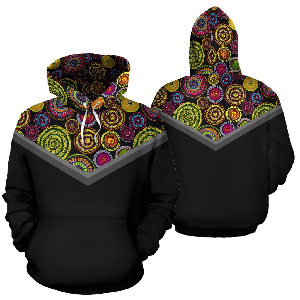 Aboriginal Hoodie - Circle Dot Painting Hoodie Ver04