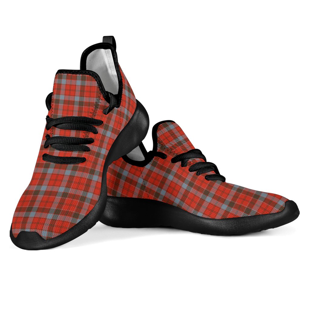 Robertson Weathered Tartan Plaid Mesh Knit Sneakers