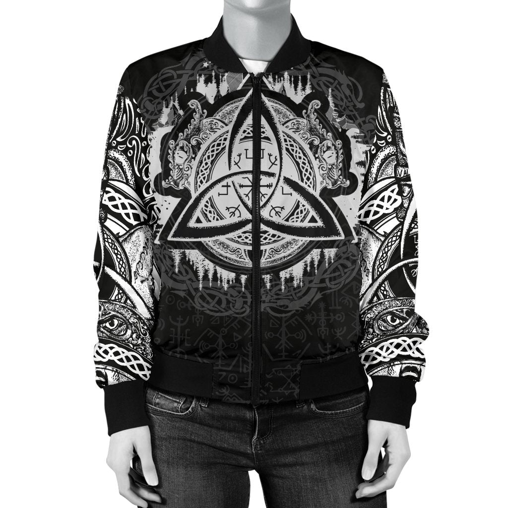 Viking Bomber Jacket Dragon Celtic Style Ver02