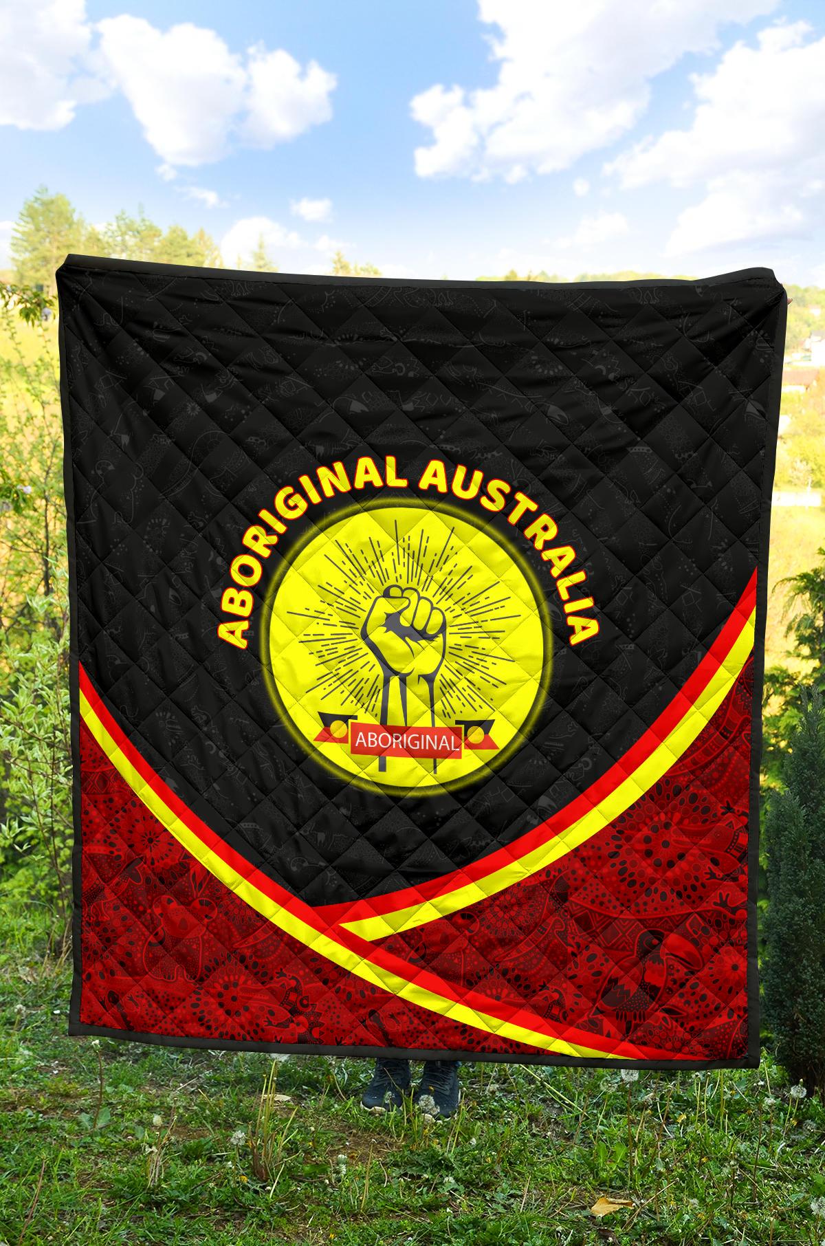 Quilts - Aboriginal Flag And Animals Pattern