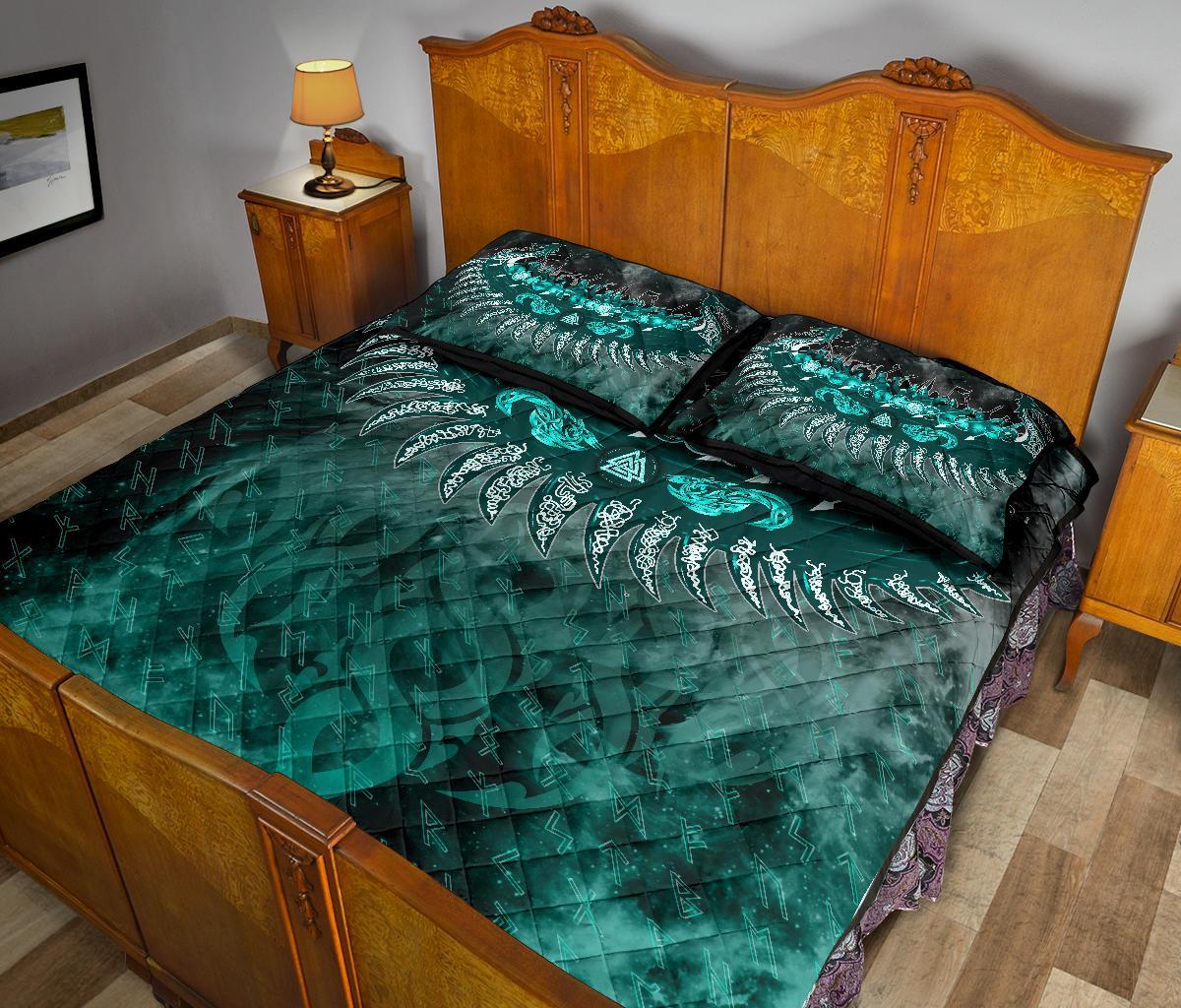 Viking Quilt Bedding Set Drakkar Ship