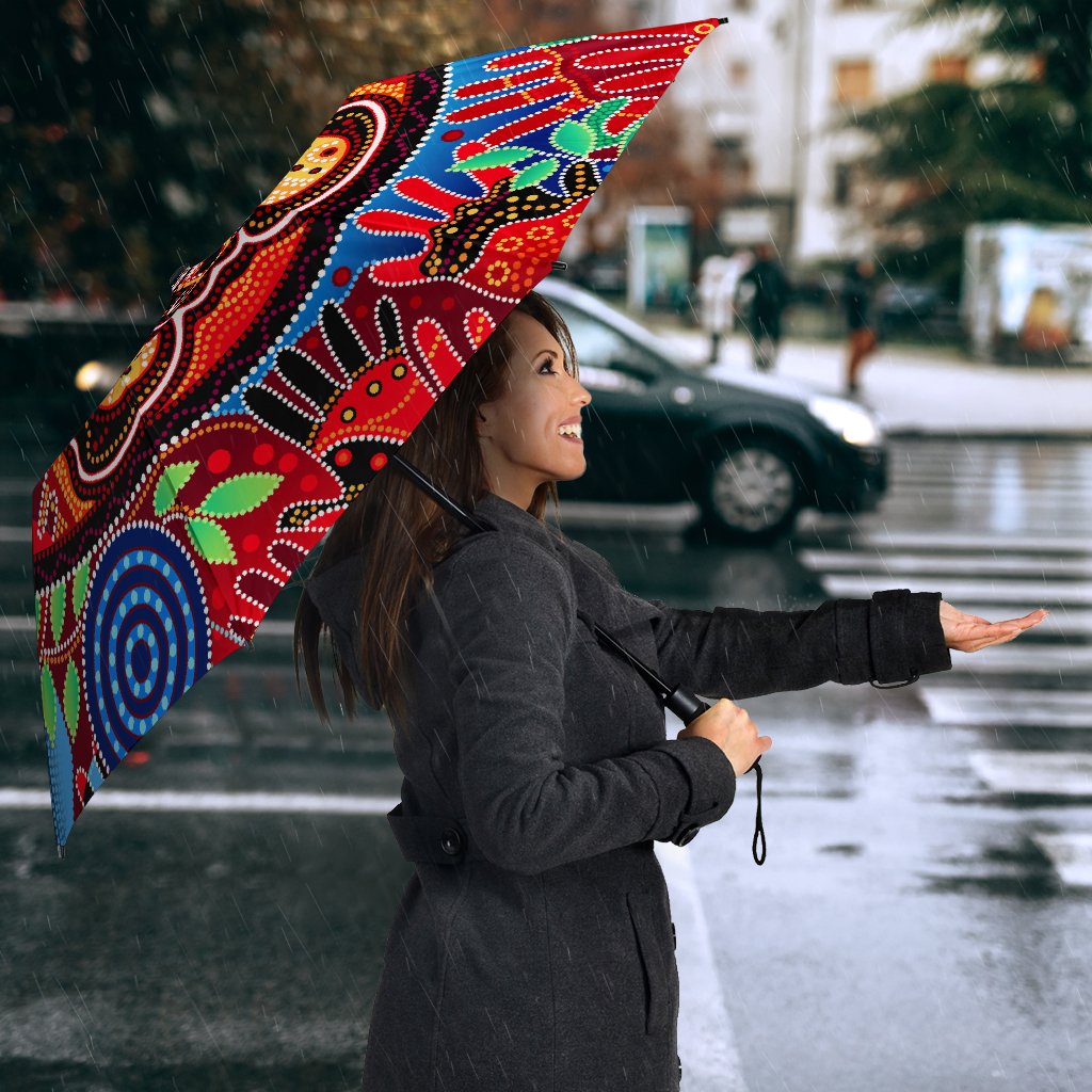 Aboriginal Umbrellas - Koala and Hand Art Dot Painting Umbrellas