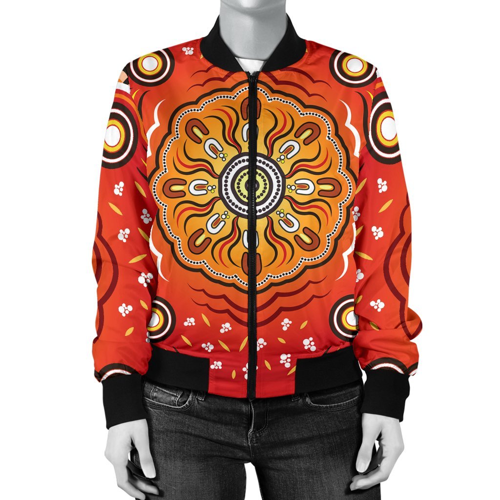 Aboriginal Bomber Jacket - Indigenous Art Patterns Ver01