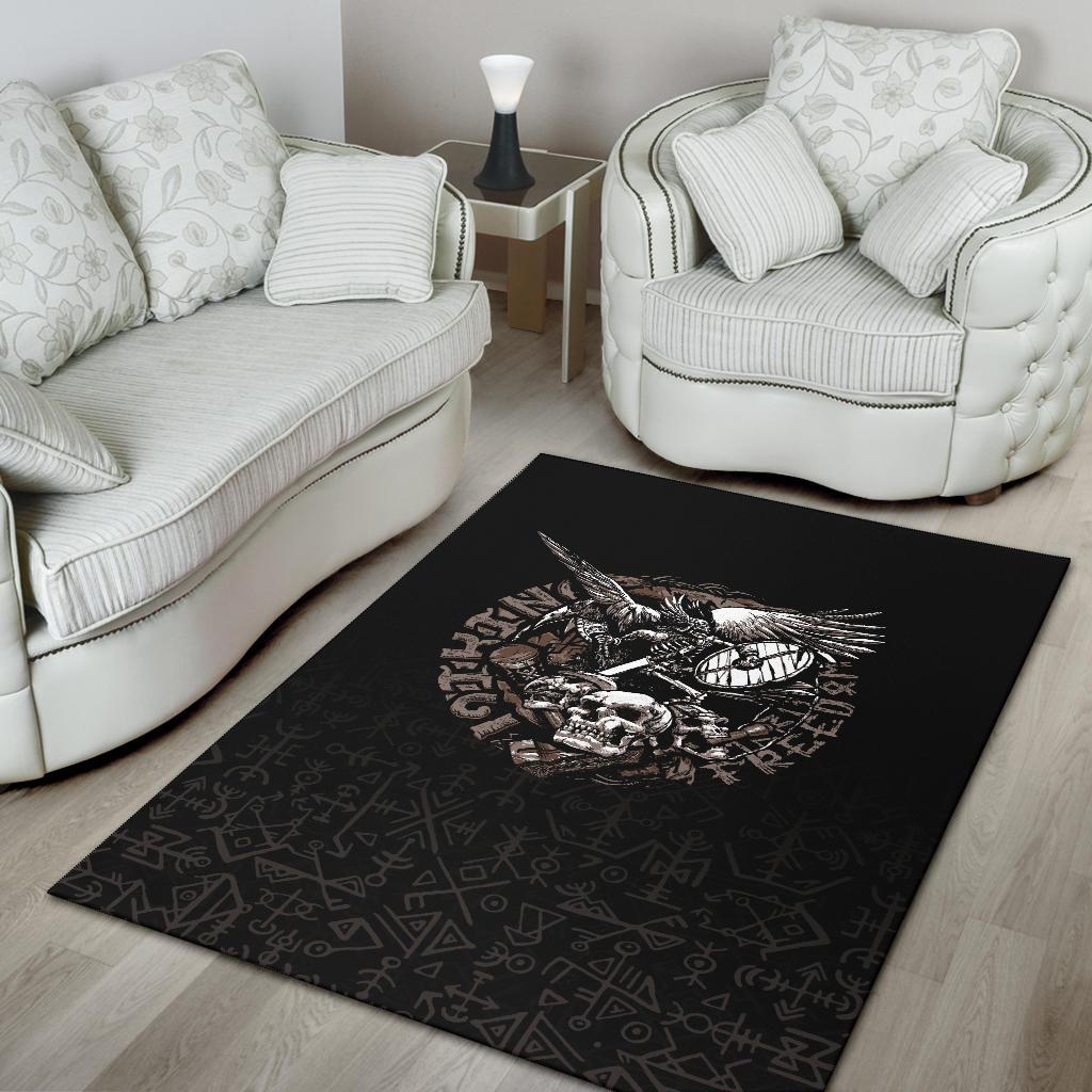 Viking Area Rug Warrior Tattoo Odin