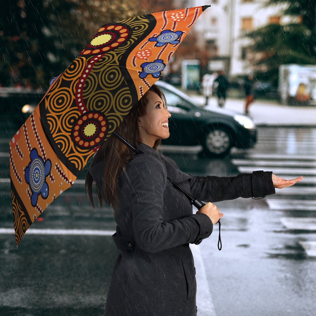 Umbrellas - Aboriginal Dot Unique Style Turtle