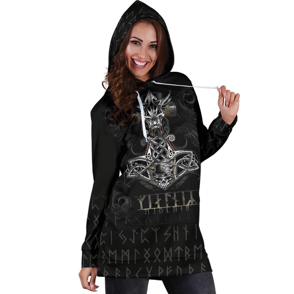 Viking Hoodie Dress Mjolnir