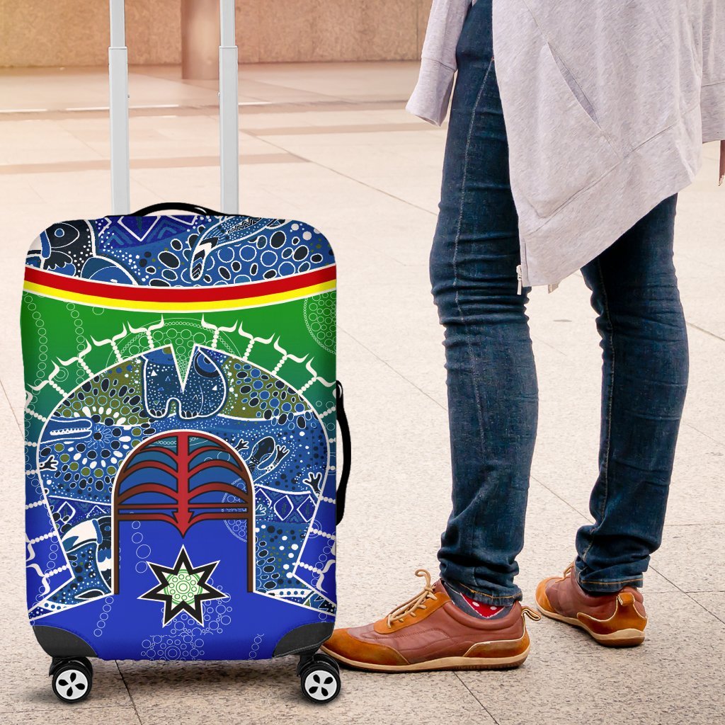 Luggage Covers - Torres Strait Symbol With Aboriginal Patterns