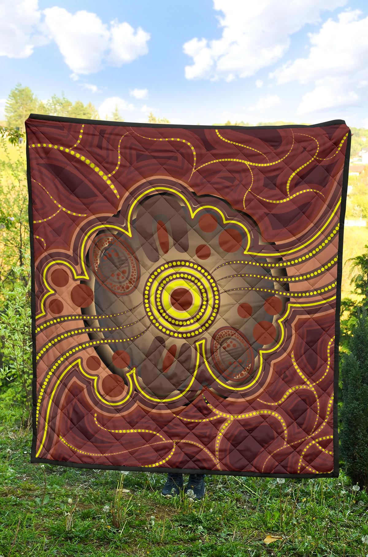 Aboriginal Premium Quilt - Indigenous Patterns Ver03