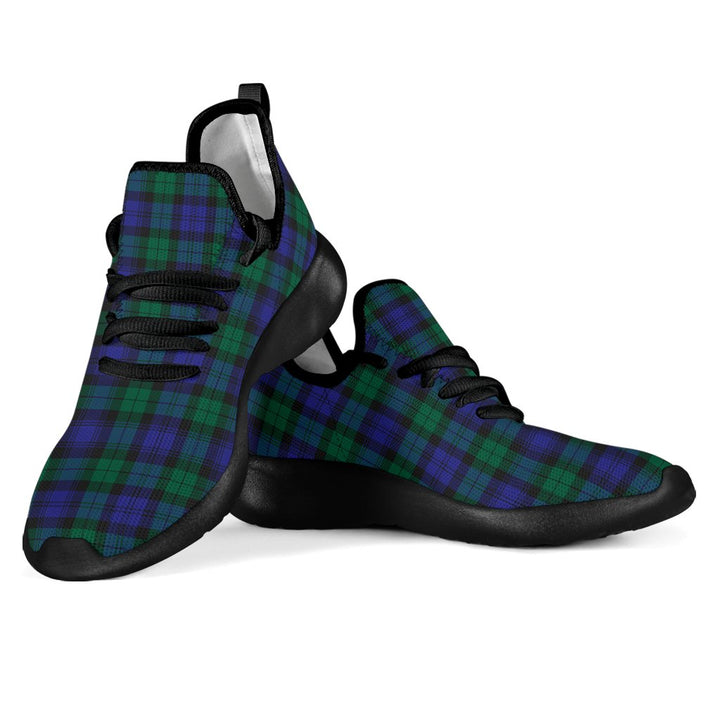 Blackwatch Modern Tartan Plaid Mesh Knit Sneakers