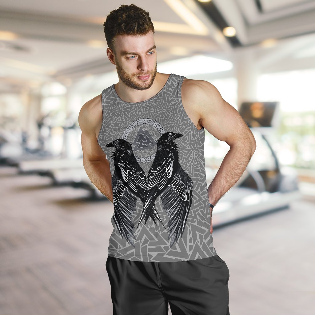 Viking Men's Tank Top Raven Valknut