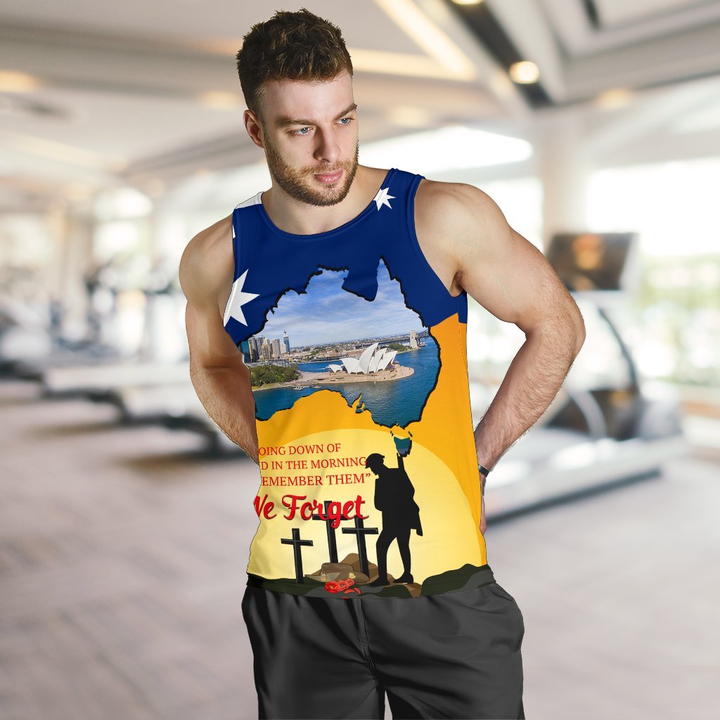 Anzac Day Men's Tank Top - Today's Peace Is Yesterday's Sacrifice