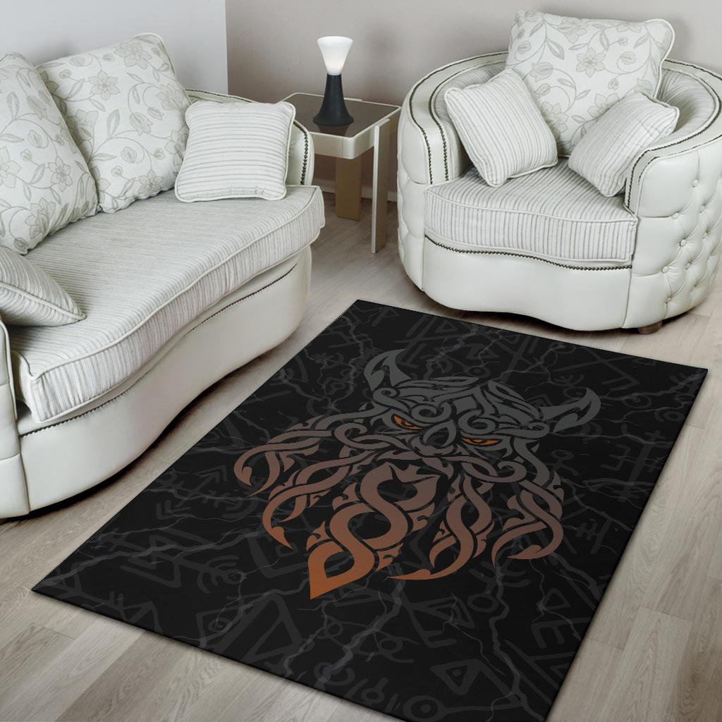 Viking Area Rug Odin God Furthark Tattoo Special Ver01