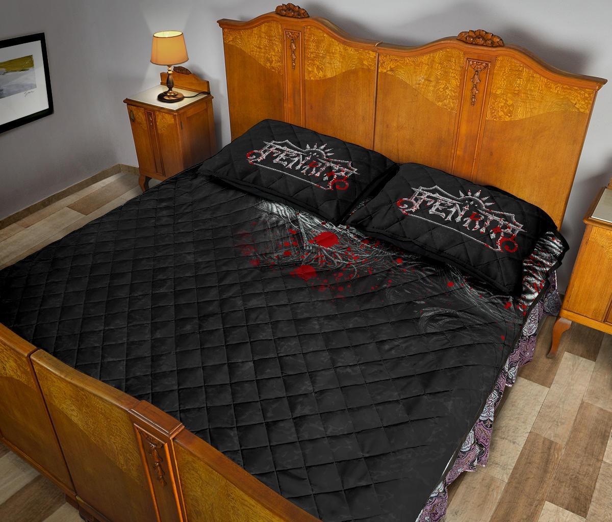 Viking Quilt Bedding Set Fenrir Blood