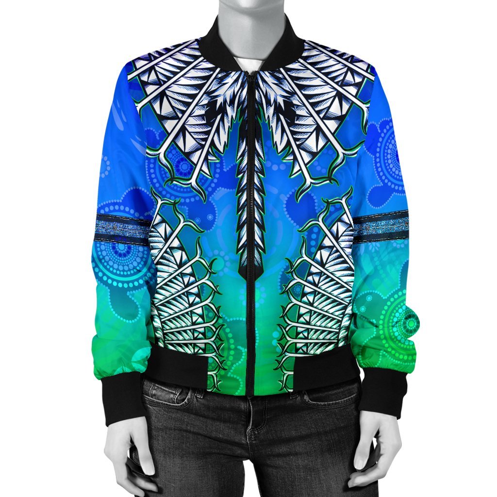 Women Bomber Jacket - Turtle With Dhari Mask Ver 02