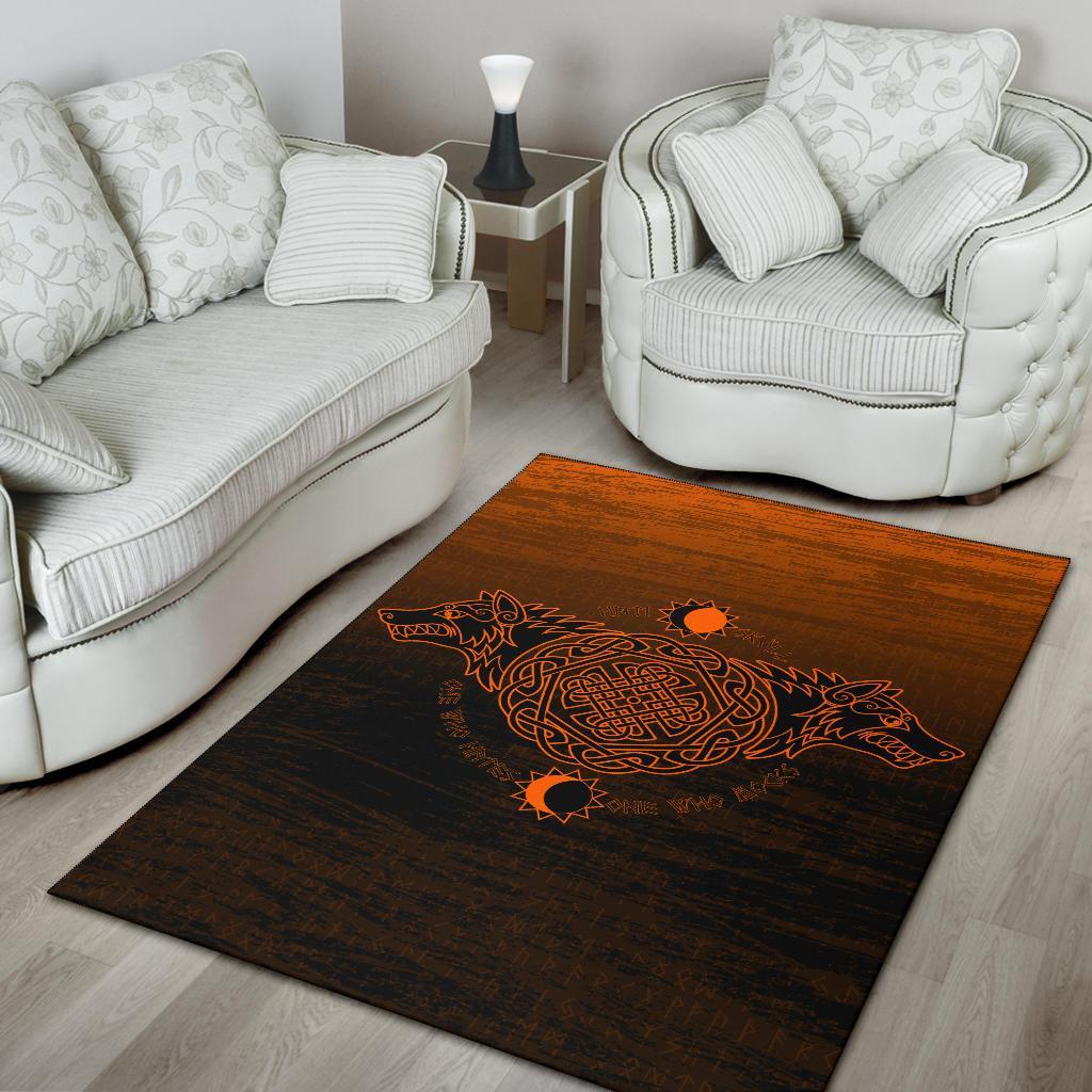 Viking Area Rug Skoll And Hati Orange