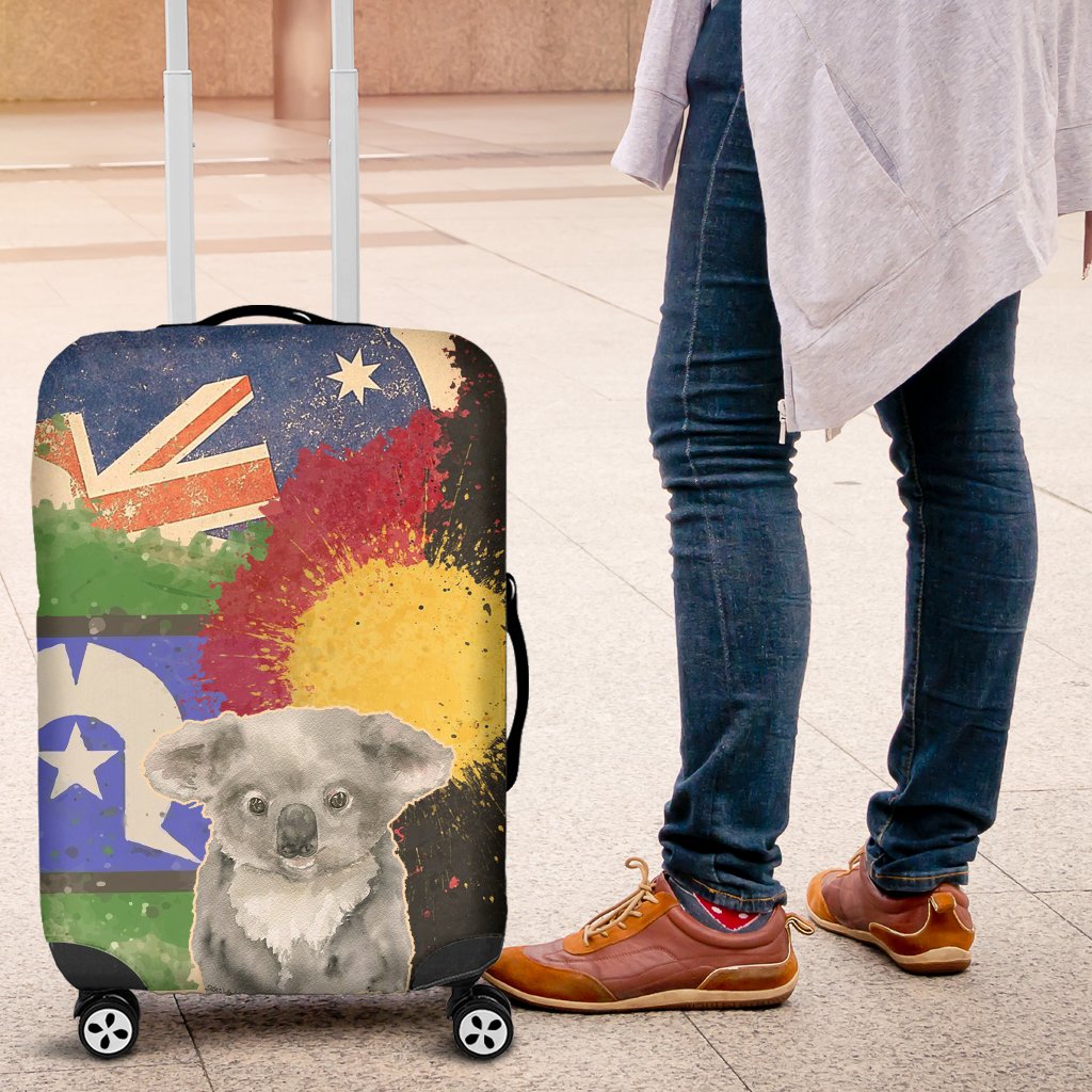 Luggage Cover - Flag Combination with Koala