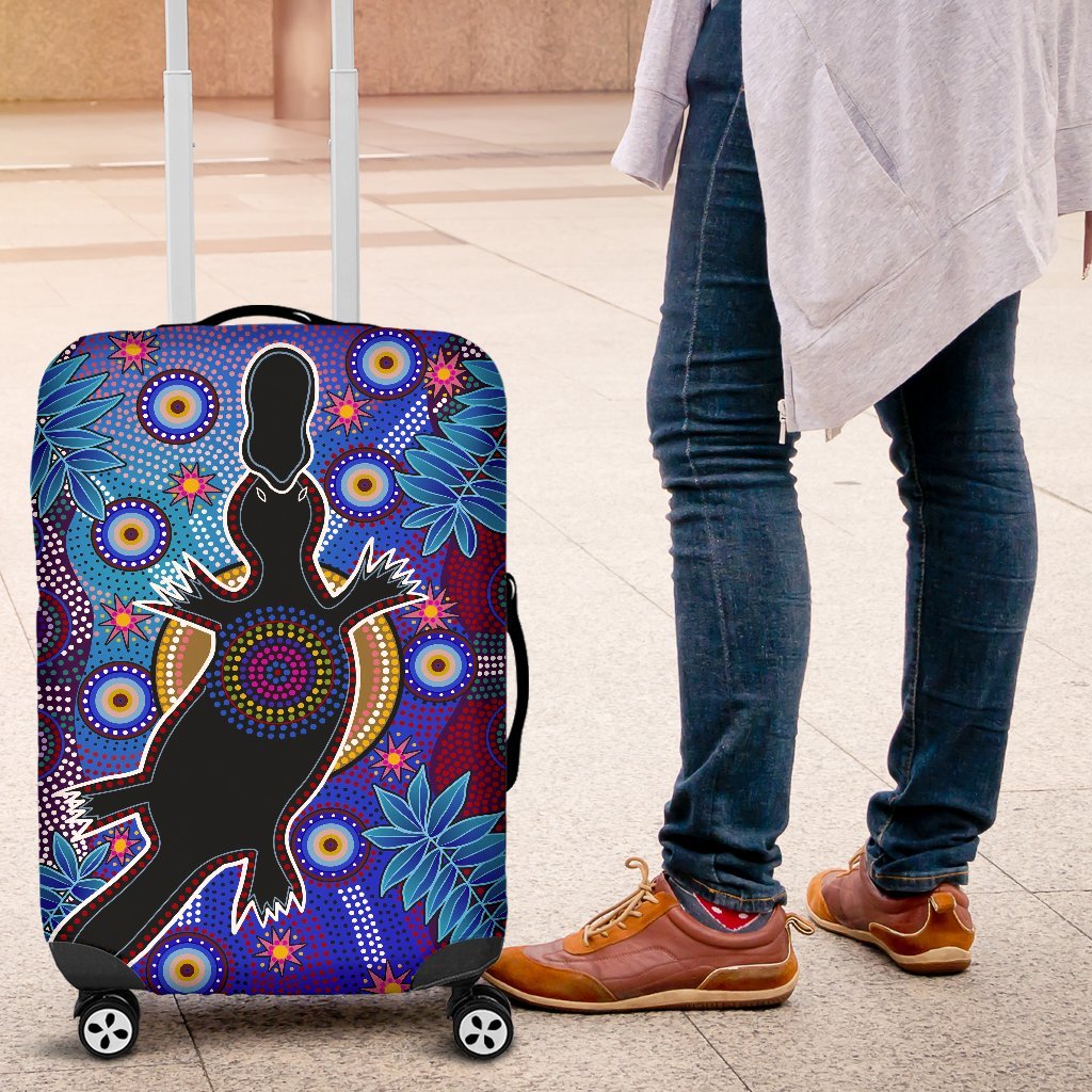 Aboriginal Luggage Cover - Indigenous Platypus