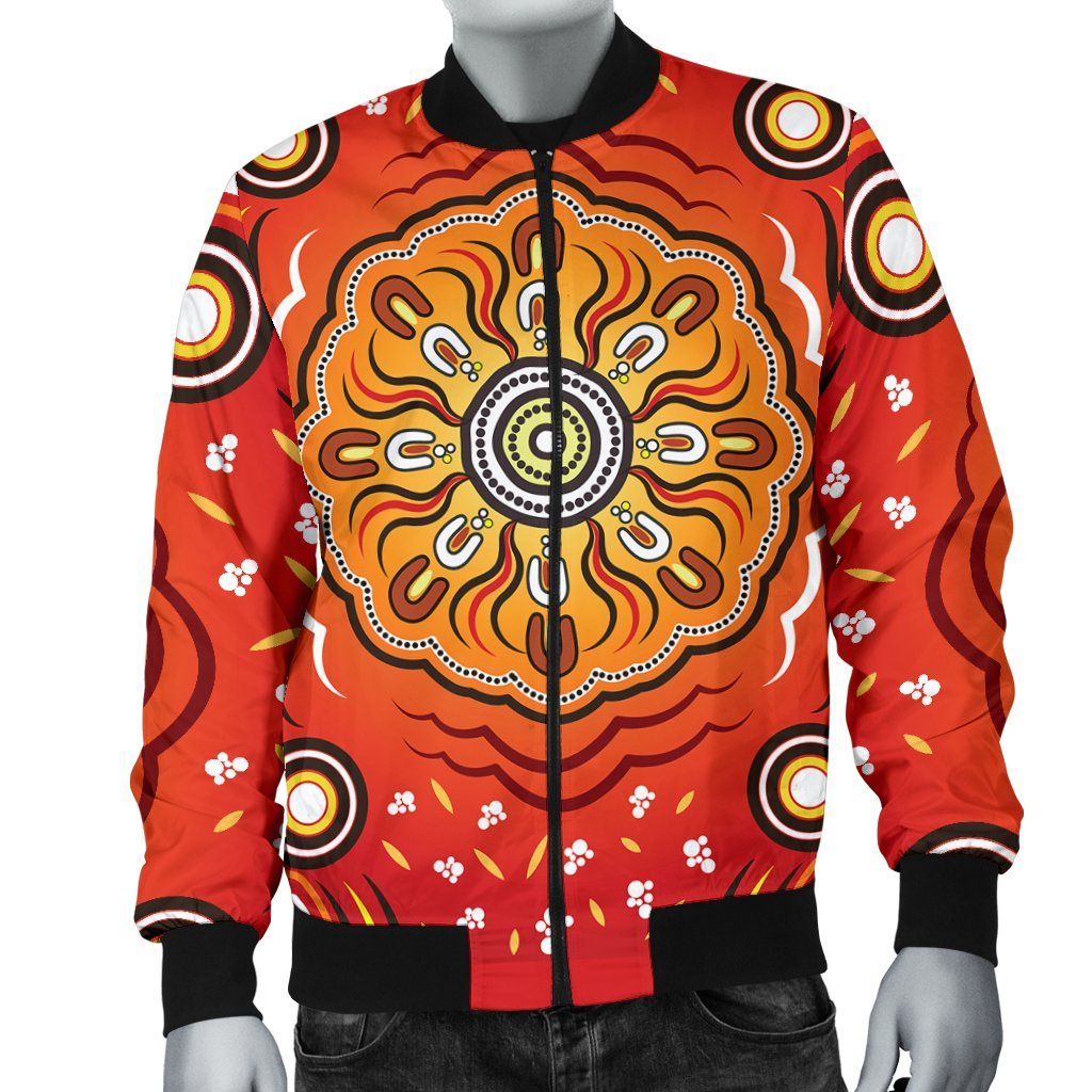 Aboriginal Bomber Jacket - Indigenous Art Patterns Ver01