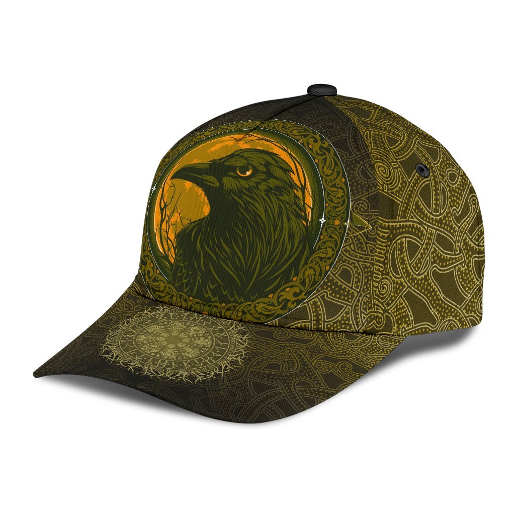 Viking Classic Cap Ethnic Odin Raven Gold