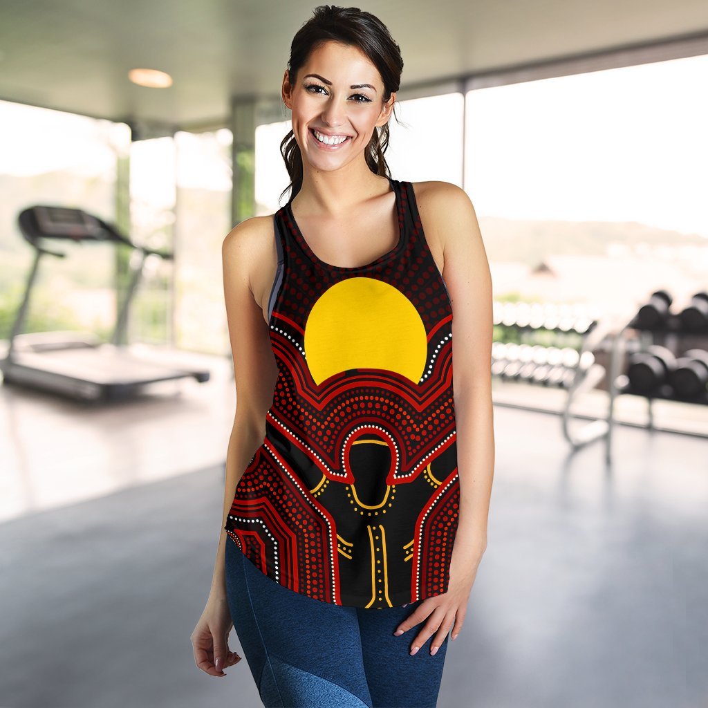 Aboriginal Women's Racerback Tank - The Sun Always Shines